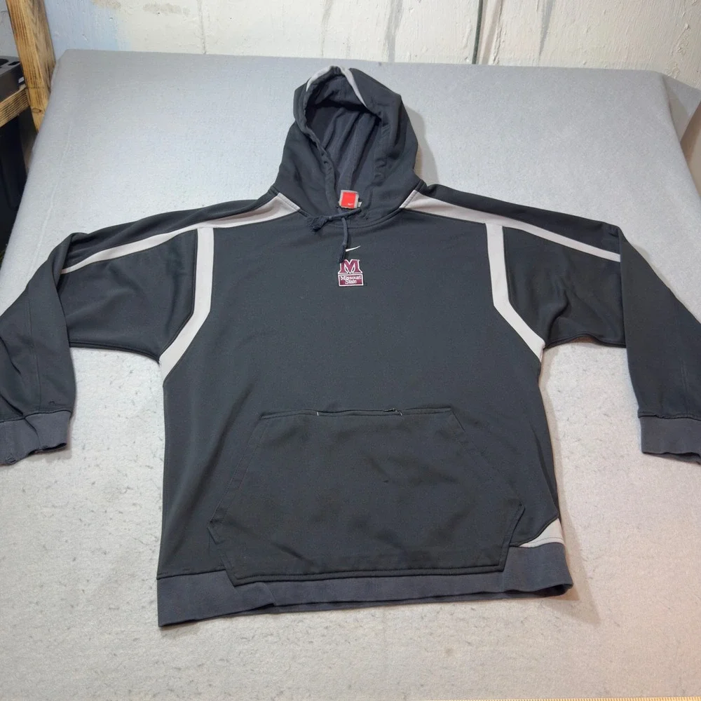 Nike‎ Team Missouri State Bears Hoodie Mens Medium Grey Pullover MSU NCAA Sweat